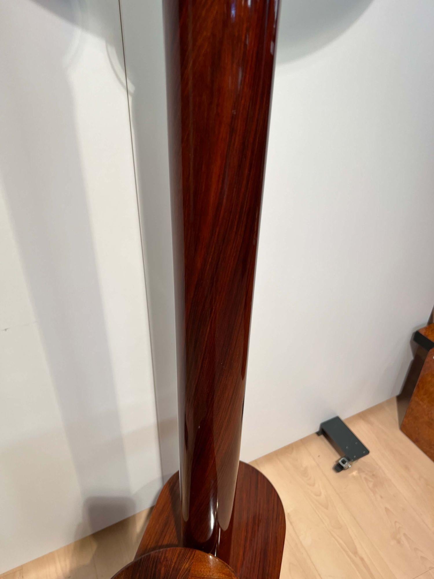 Art Deco Floor Lamp with Side Table, Walnut and Chrome, France, circa 1930 For Sale 7