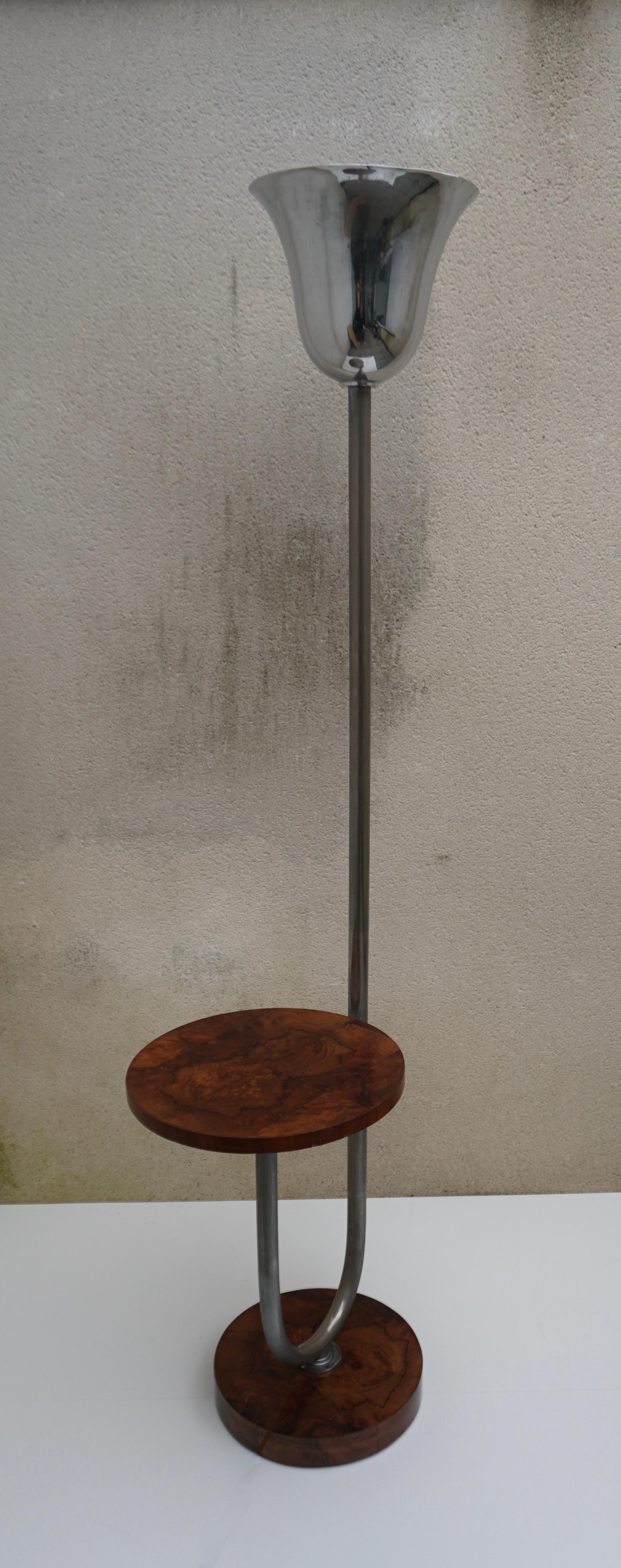 Art Deco Floor Lamp with Table 1930s In Good Condition For Sale In Antwerp, BE