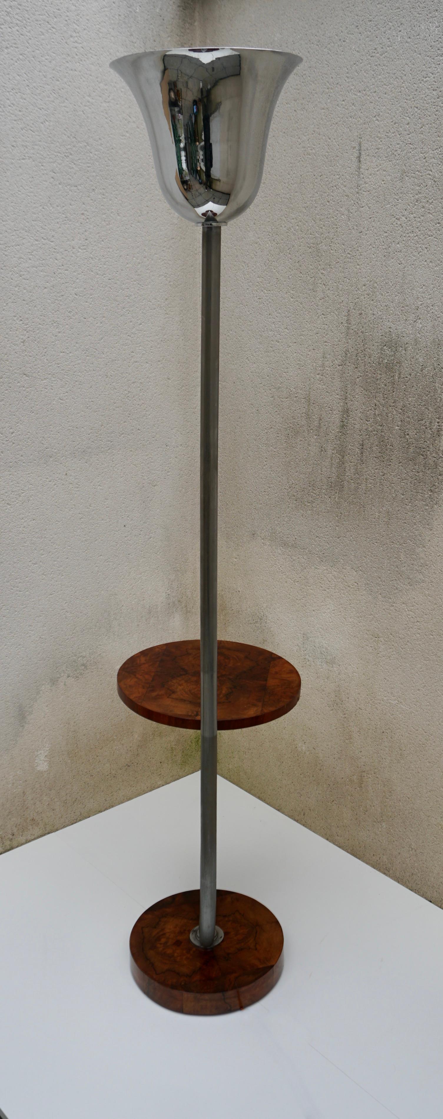 20th Century Art Deco Floor Lamp with Table 1930s For Sale