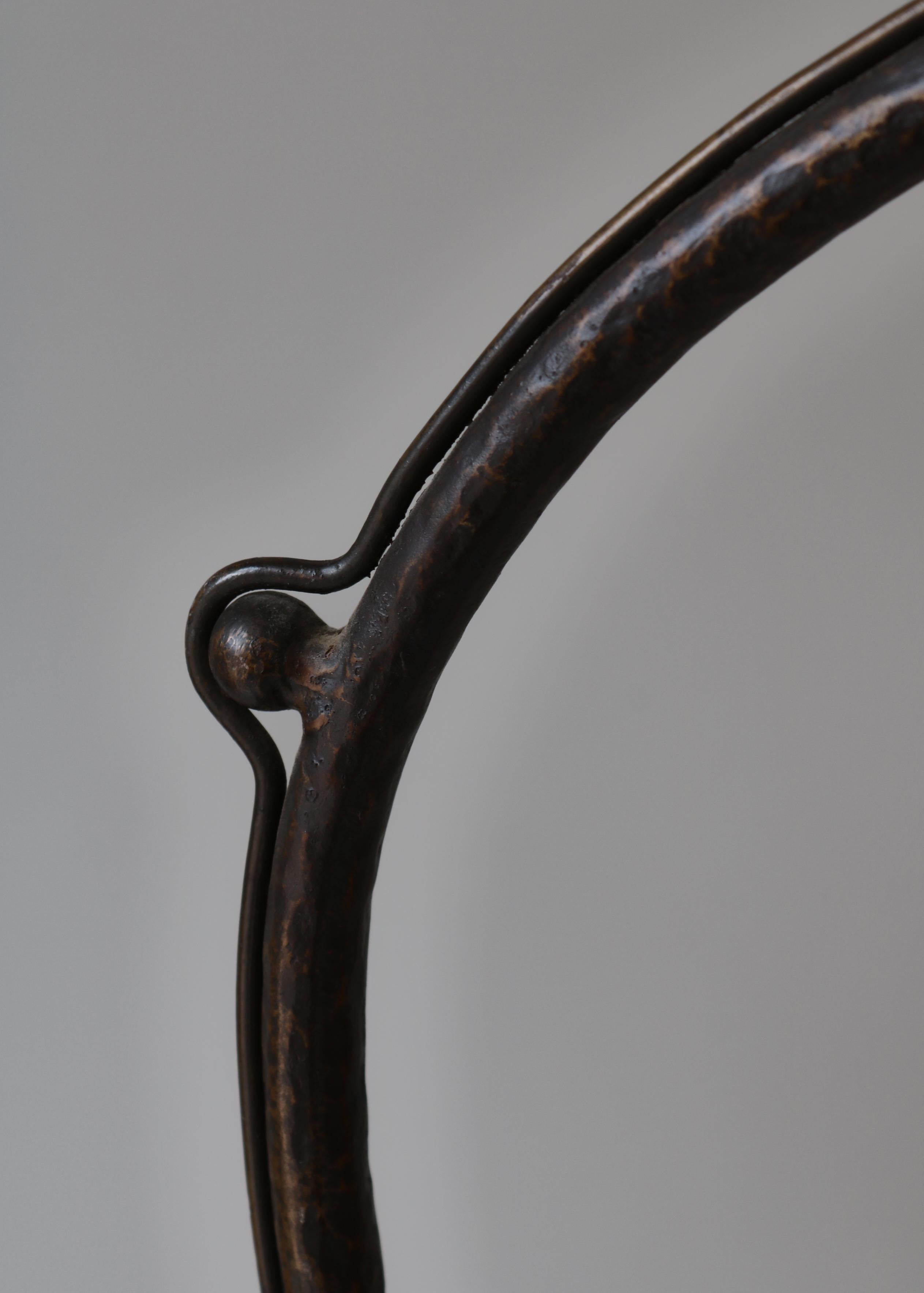 Lampadaire Art déco en fer forgé Taidetakomo Hakkarainen, Danemark, années 1930 en vente 9