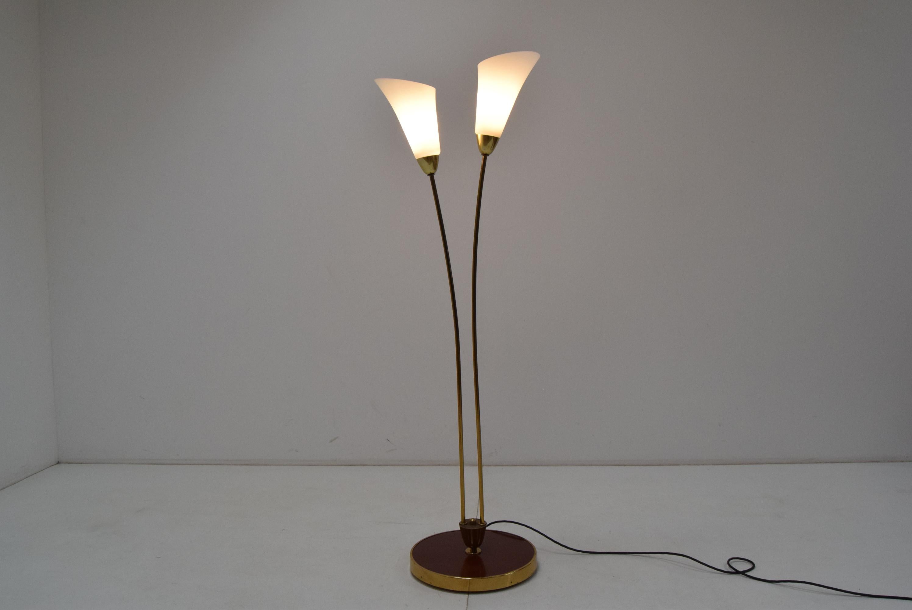 Czech Art Deco Floor Lamp, 1940's For Sale