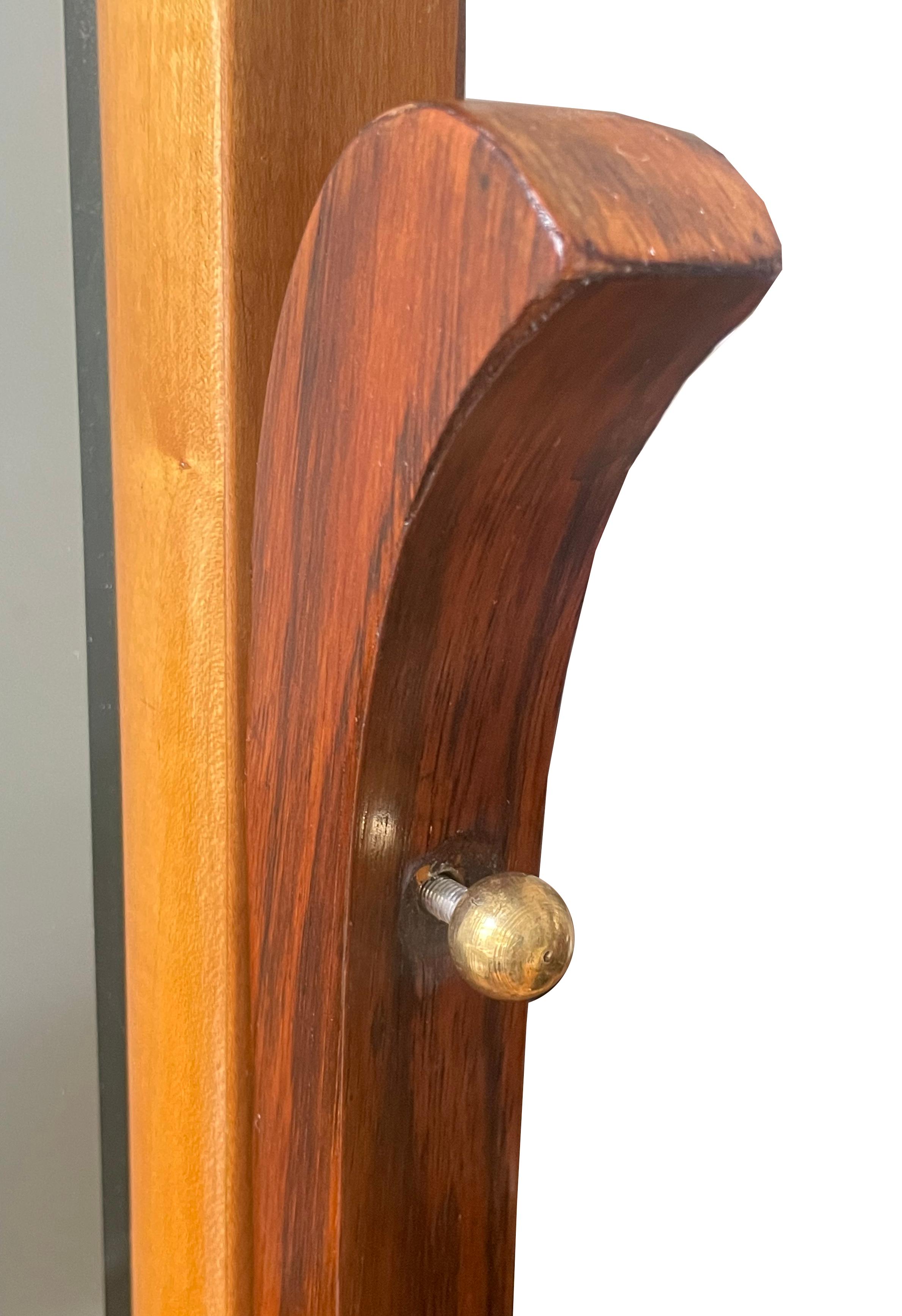 Legno massiccio Art Deco Floor-standing Mirror in vendita