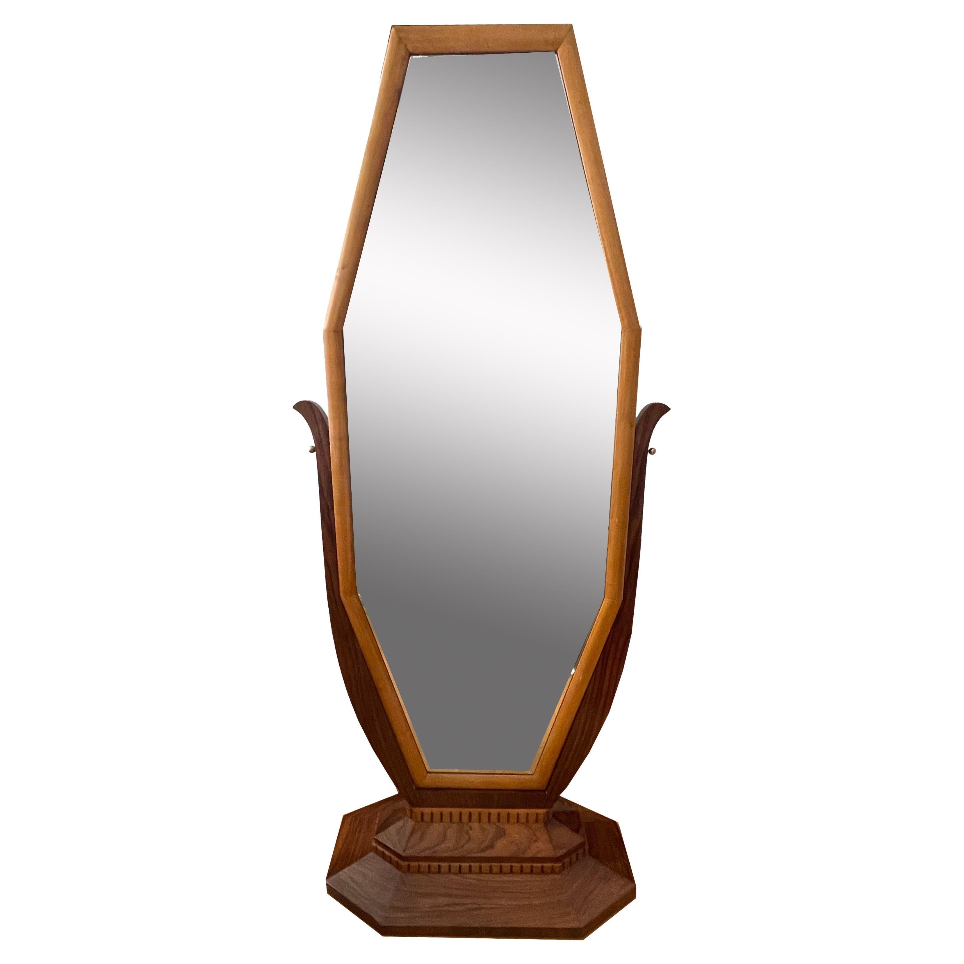 Art Deco Floor-standing Mirror in vendita