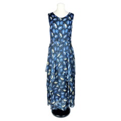 Art Deco floral printed Chiffon dress - France Circa 1930