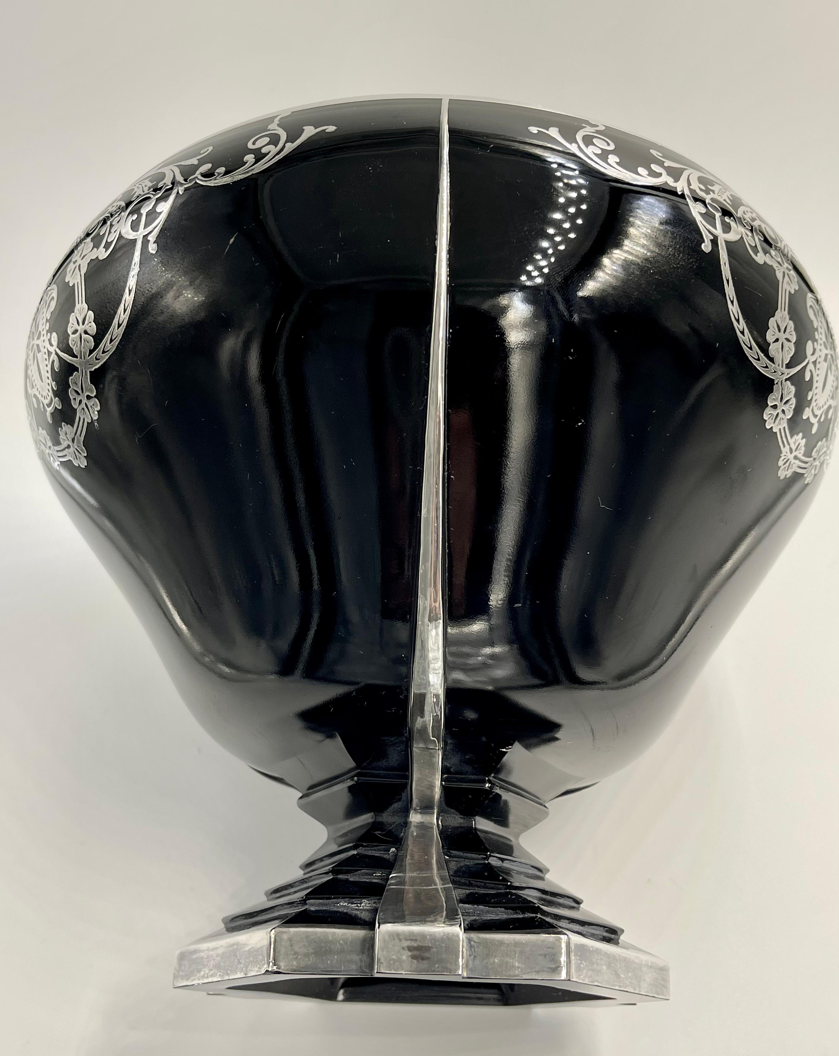 silver bowl vase