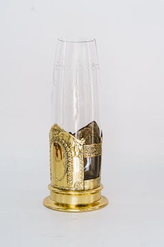 Art Deco flower vase with original glass around 1920s