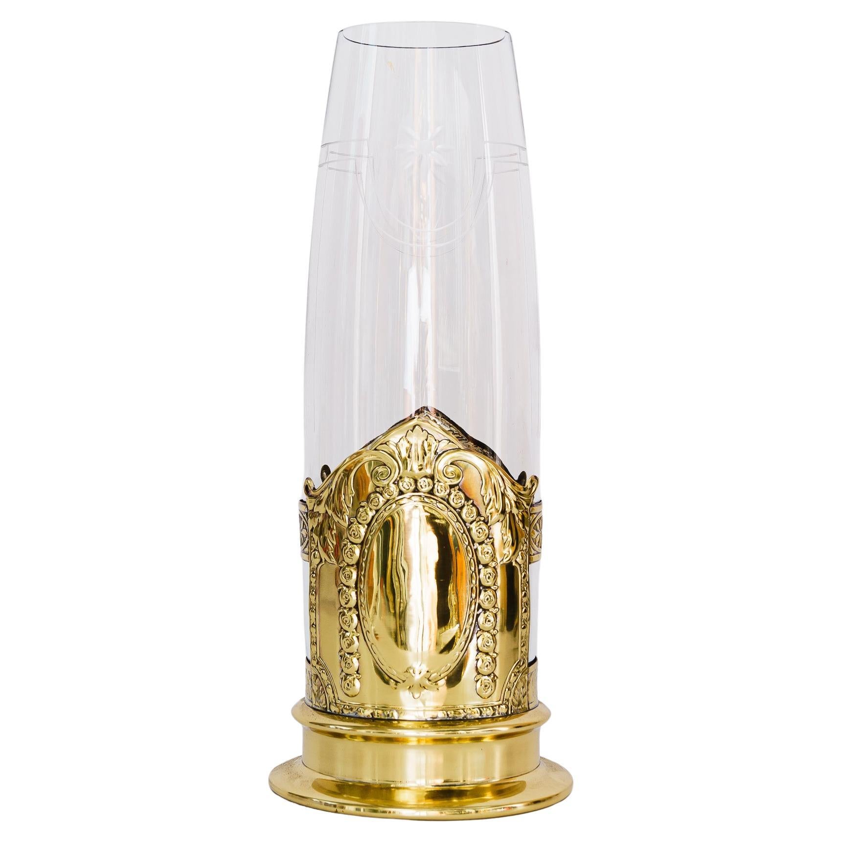 Art Deco flower vase with original glass around 1920s
