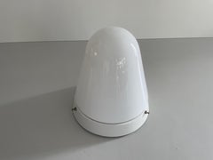 Art Deco Flush Mount Ceiling Lamp with Porcelain Base, 1940s, Germany