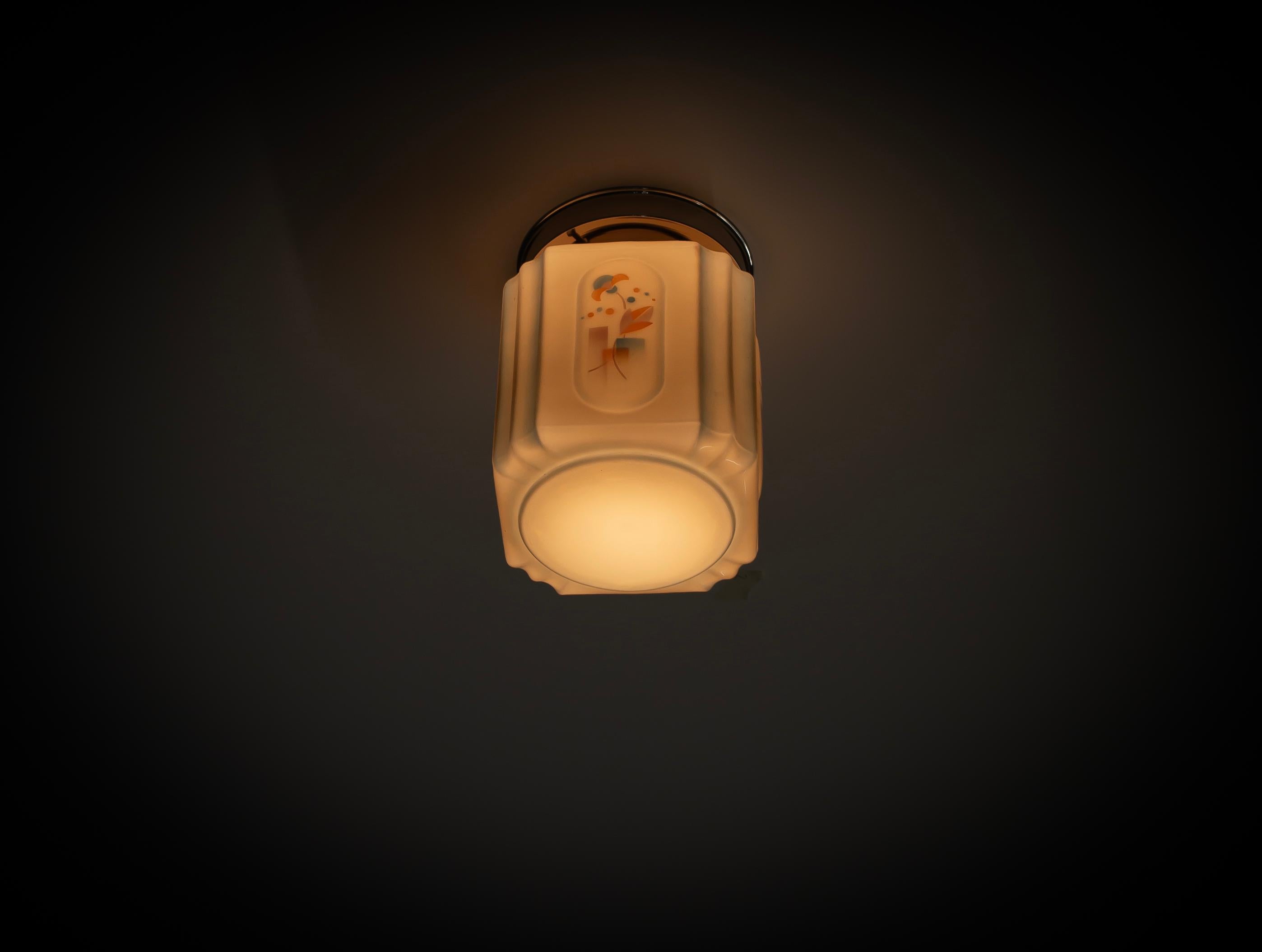 Art Deco Flush Mount Ceiling Light, 1930s For Sale 3