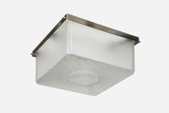 Art Deco flush mount ceiling light, France circa 1940s