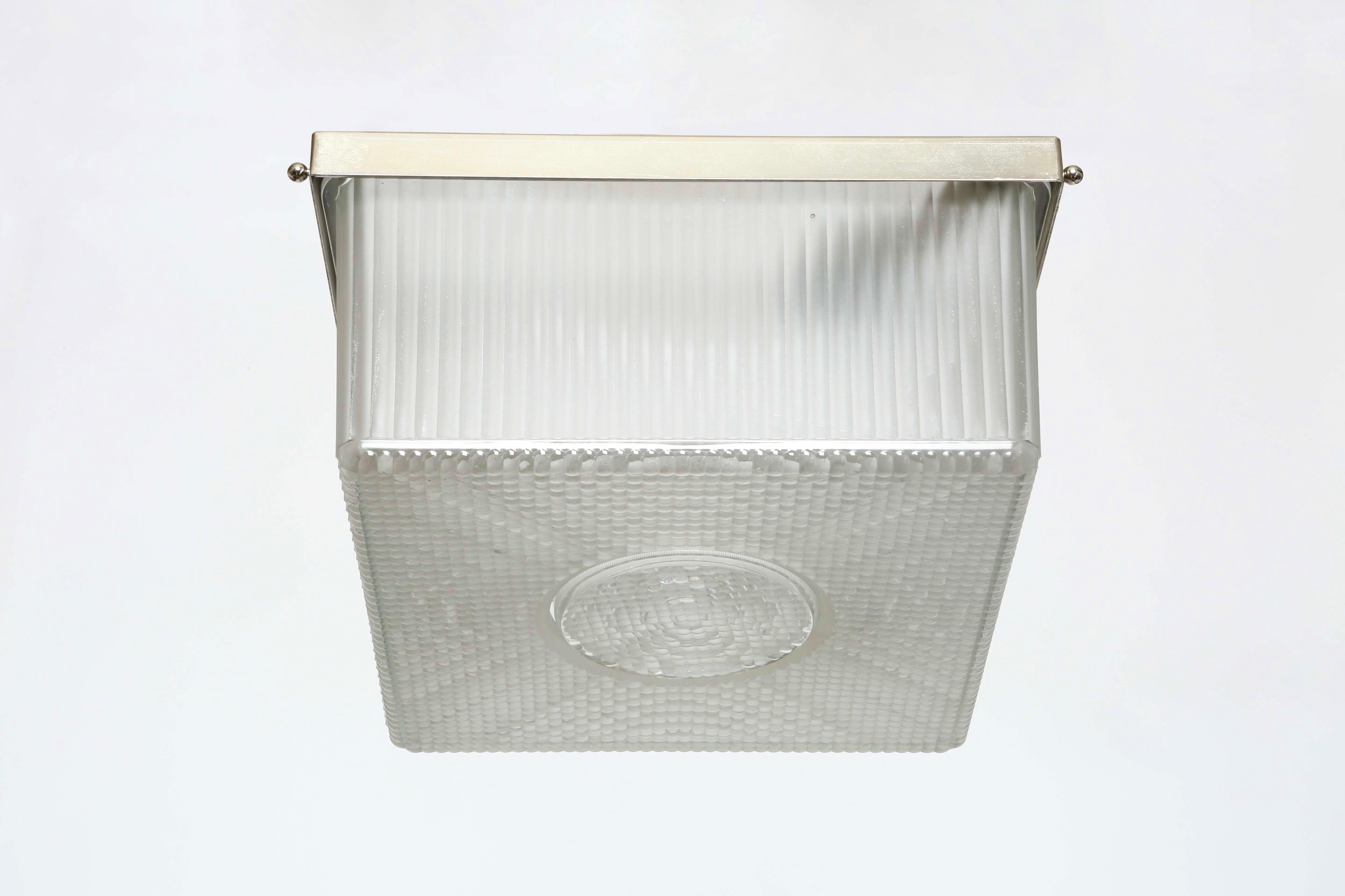 French Art Deco flush mount ceiling light, France circa 1940s For Sale