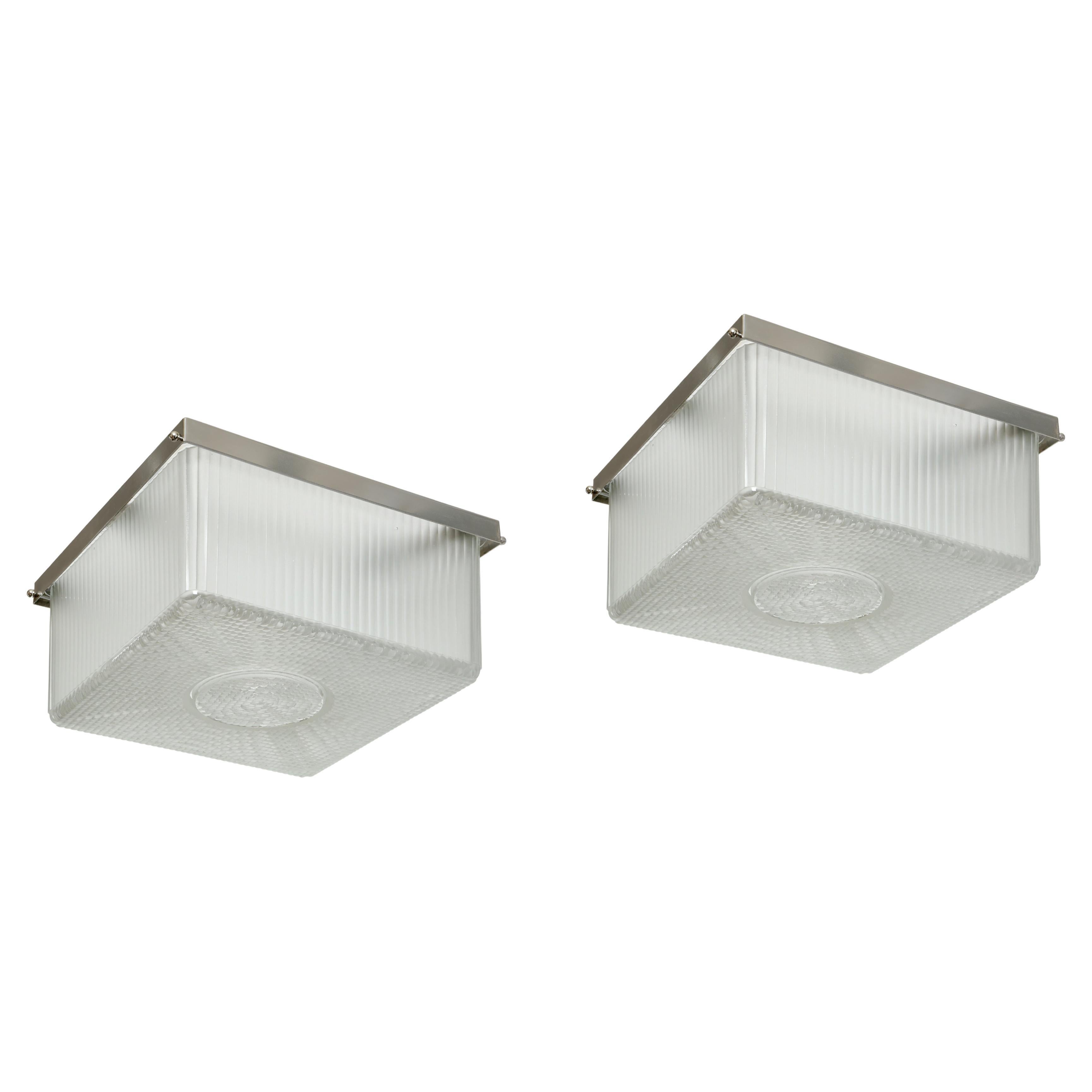 Art Deco flush mount ceiling light, France circa 1940s
