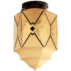 Art-Deco Flush Mount Hallway Light, 1950s