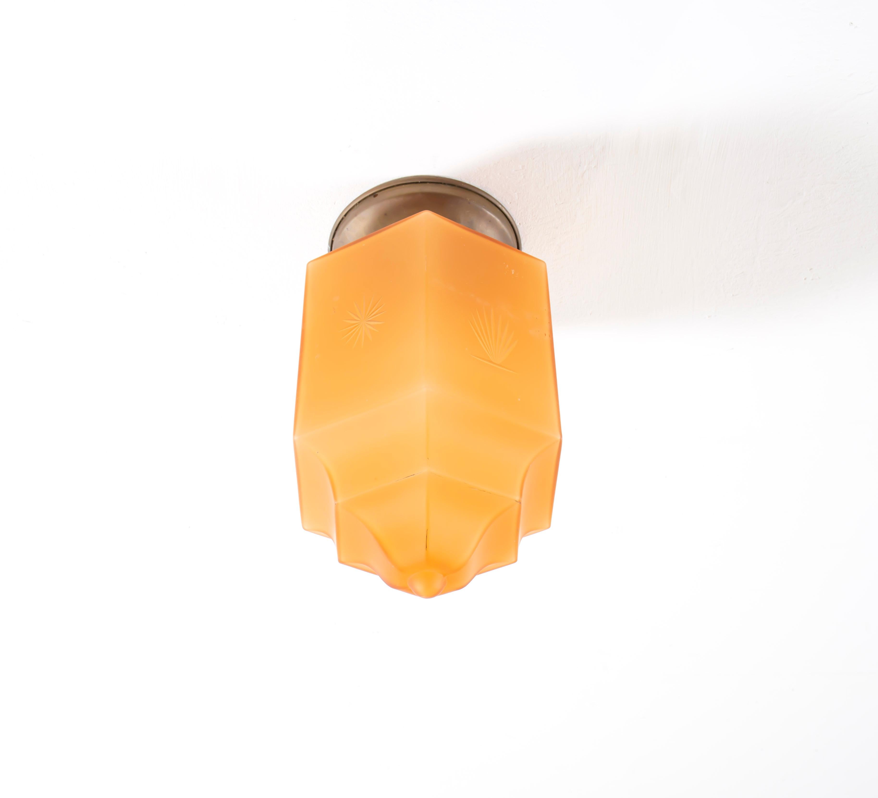 Art Deco Flush Mount Light, 1930s In Good Condition In Oslo, NO