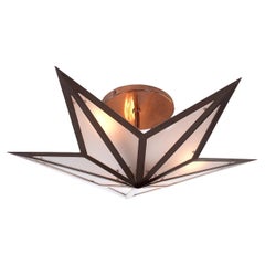 Art Deco Flush Mount Star Lamp