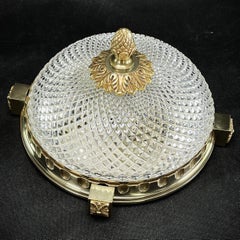 Art Deco Flush Plafoniere or Mount Bronze, 1930s