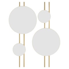 Ensemble de miroirs muraux Art Déco Flute/2, laiton oxydé, fabriqué à la main par Greenapple