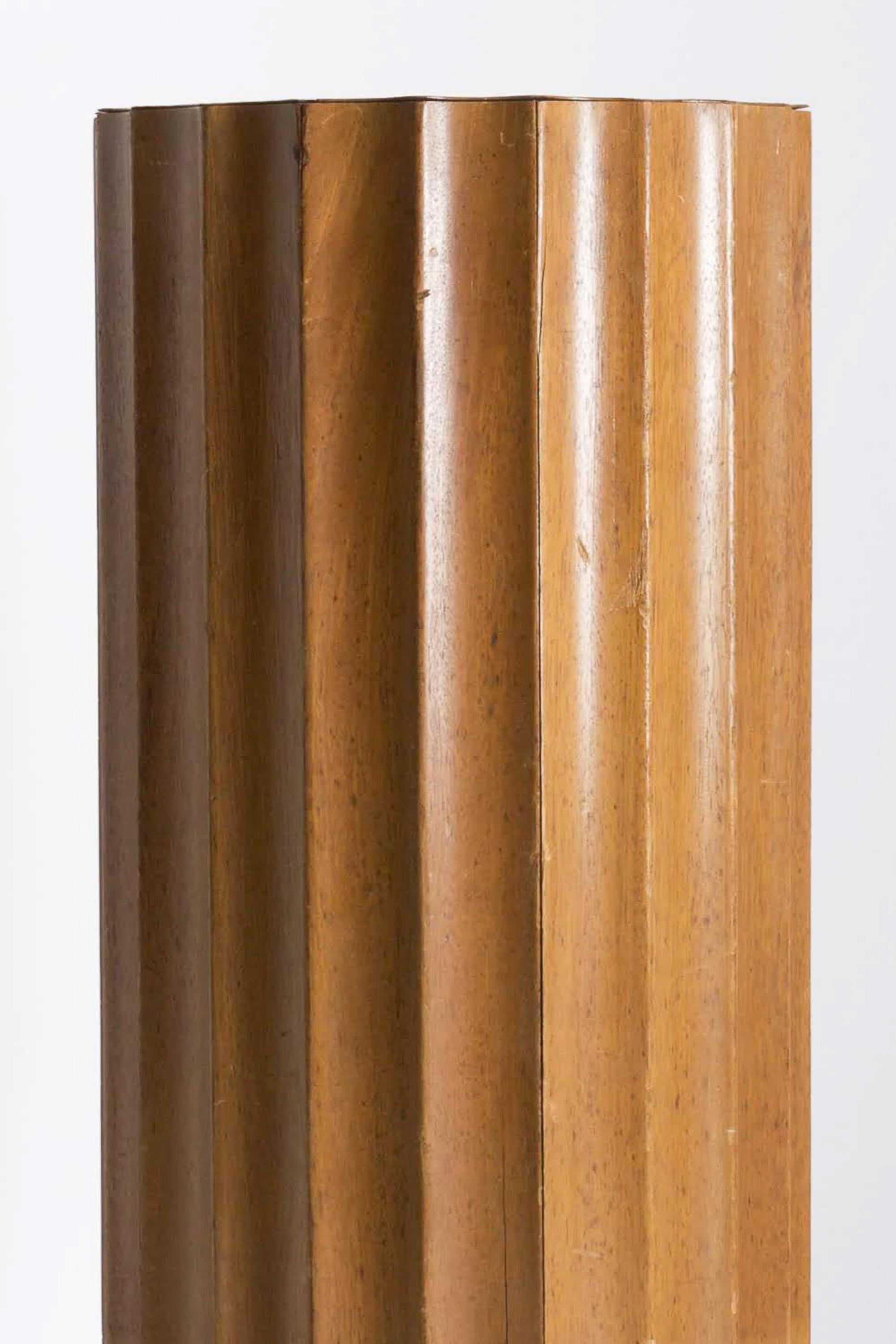 Early 20th Century Art Deco Fluted Column Pedestal