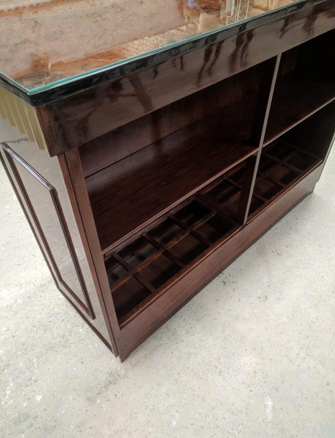 Art Deco Fluted Stand Behind Bar with Matching Stools 2