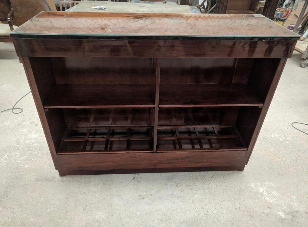 Art Deco Fluted Stand Behind Bar with Matching Stools 3