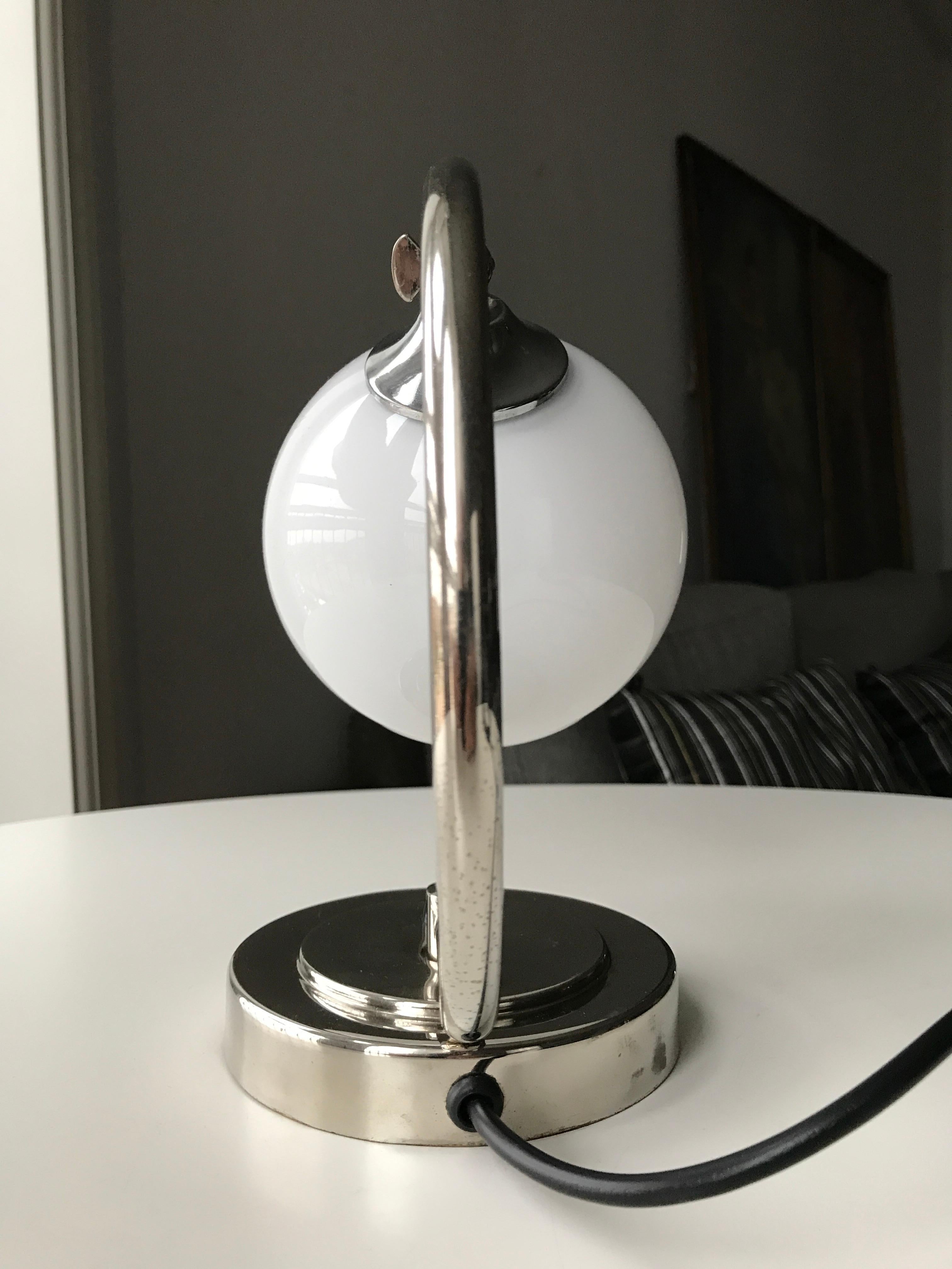 ART Deco Fog and Mørup Chrome Table Lamp (Dänisch)