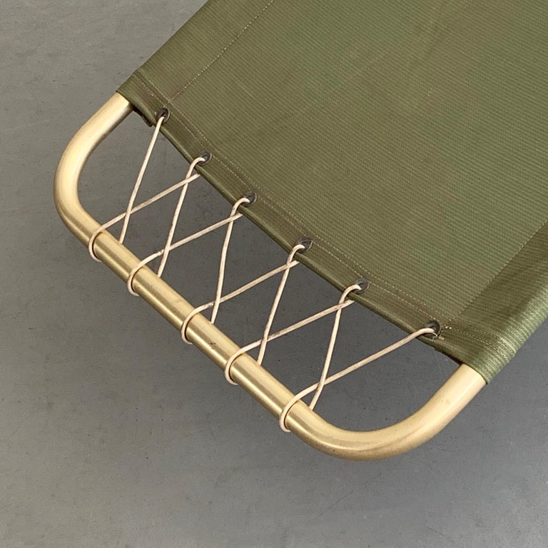 Art Deco Folding Aluminum Lounge Chair by The Troy Sunshade Company at