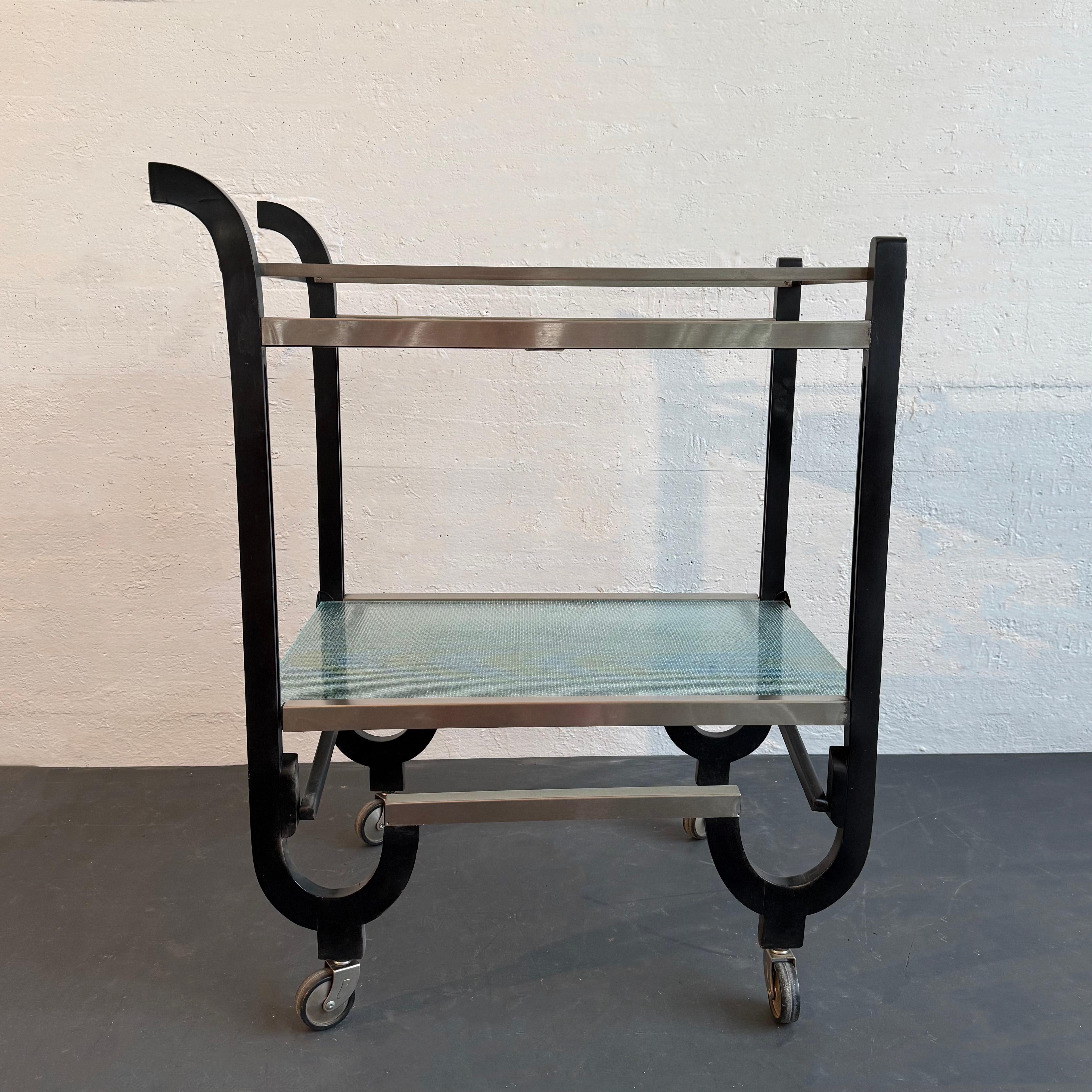American Art Deco Folding Bar Cart Attributed to Donald Deskey For Sale