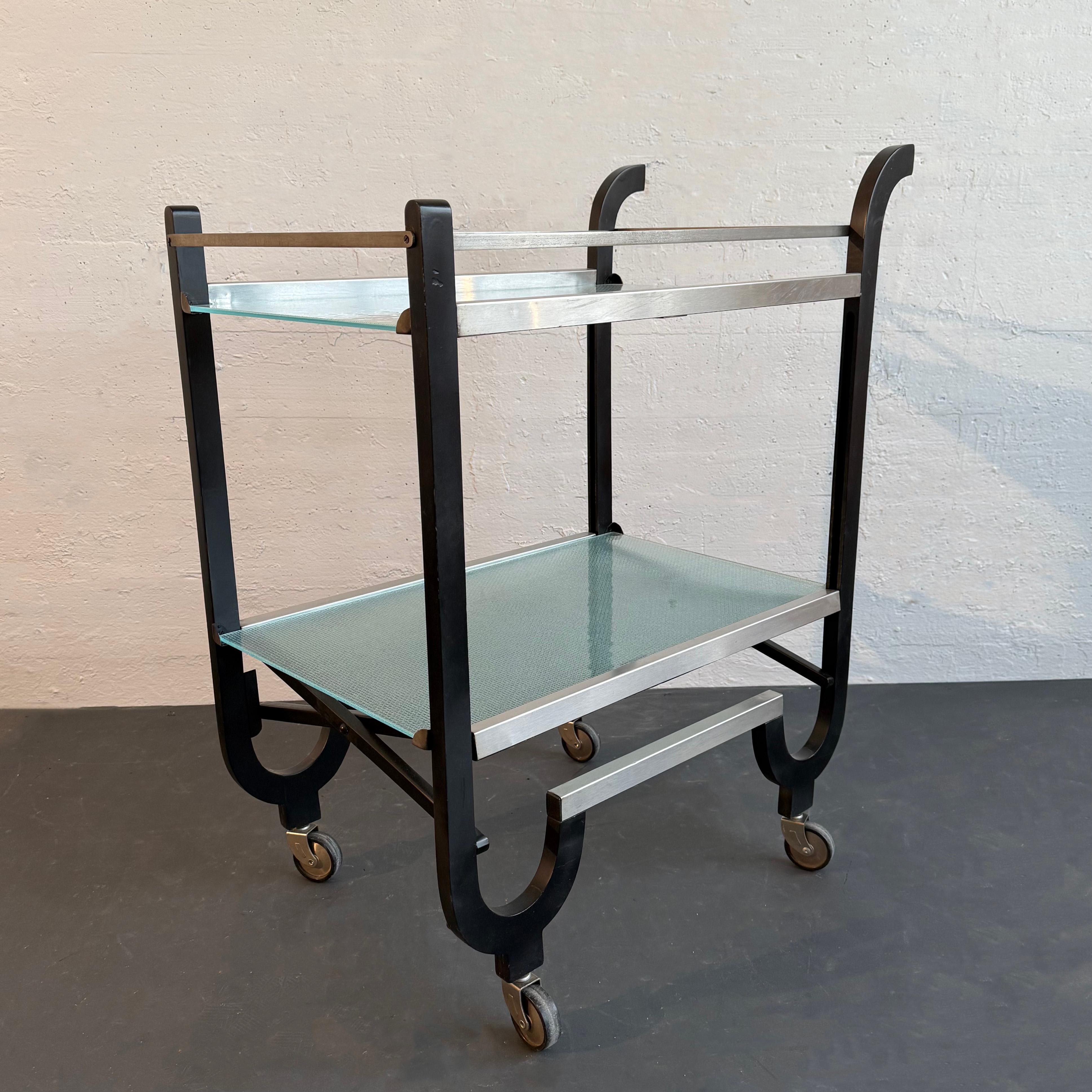 20th Century Art Deco Folding Bar Cart Attributed to Donald Deskey For Sale