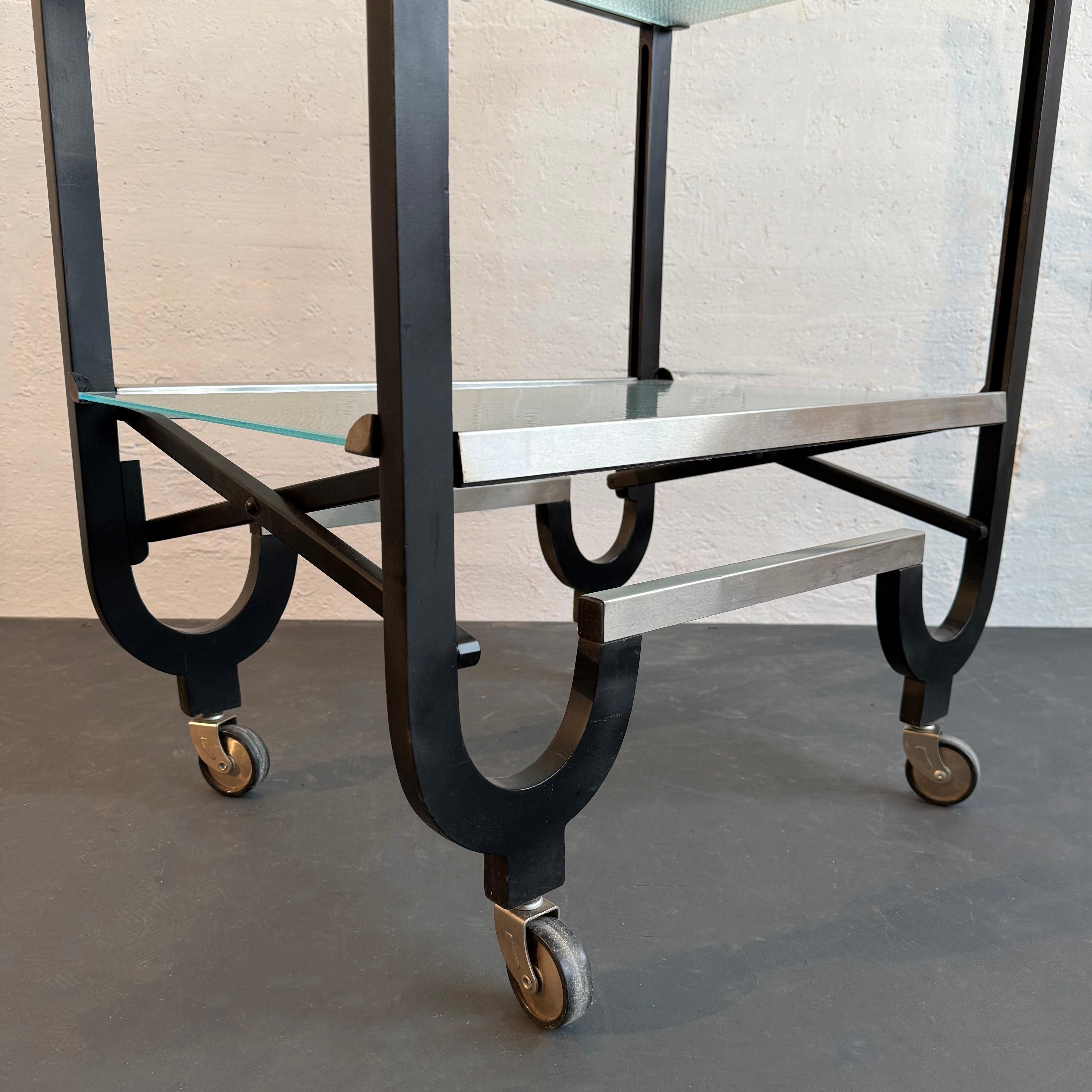 Art Deco Folding Bar Cart Attributed to Donald Deskey For Sale 1