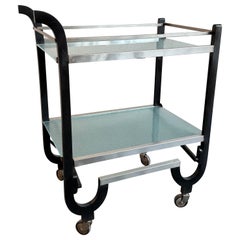 Art Deco Folding Bar Cart Attributed to Donald Deskey
