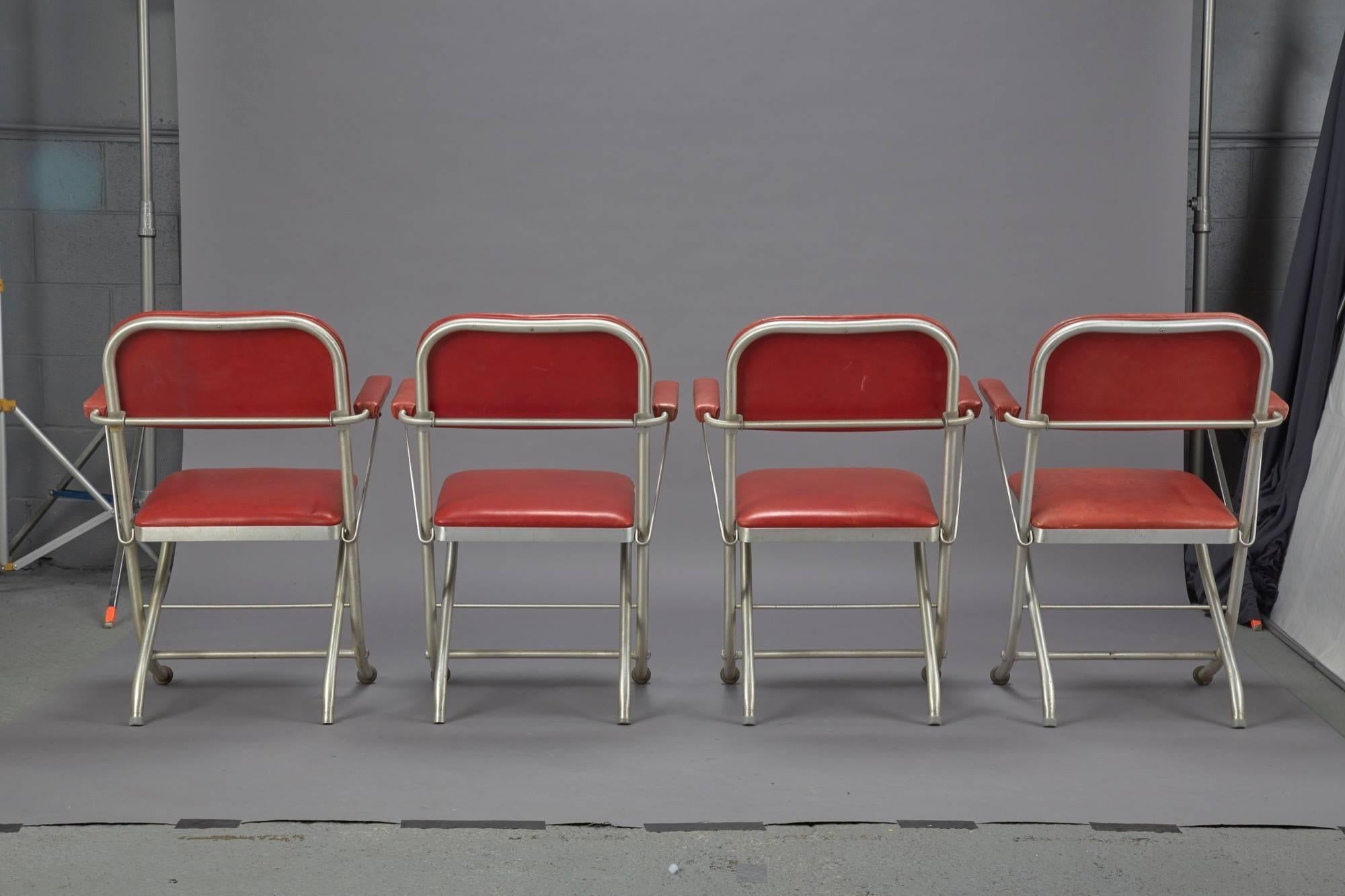 Mid-20th Century Art Deco Folding Chairs by Warren McArthur for Mayfair Industries