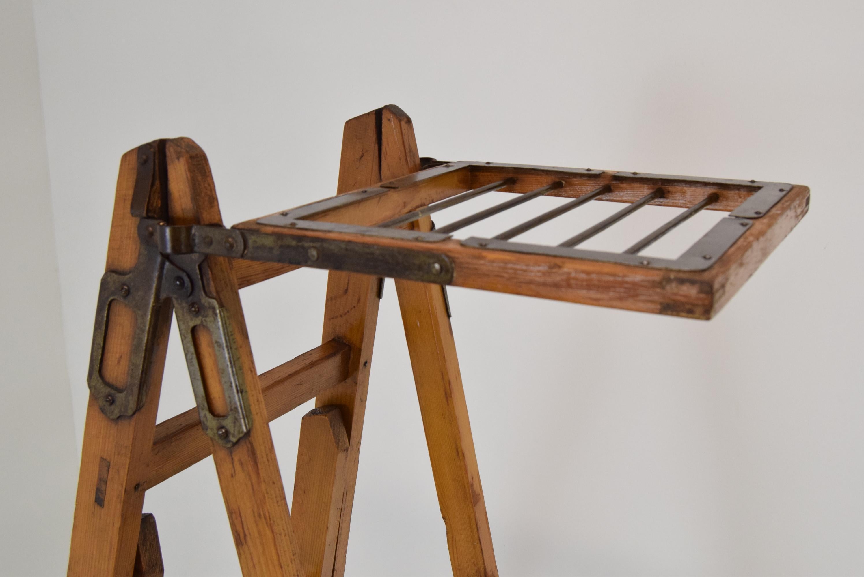 Folding art déco  Escalier ou échelle de bibliothèque, années 1920. 3