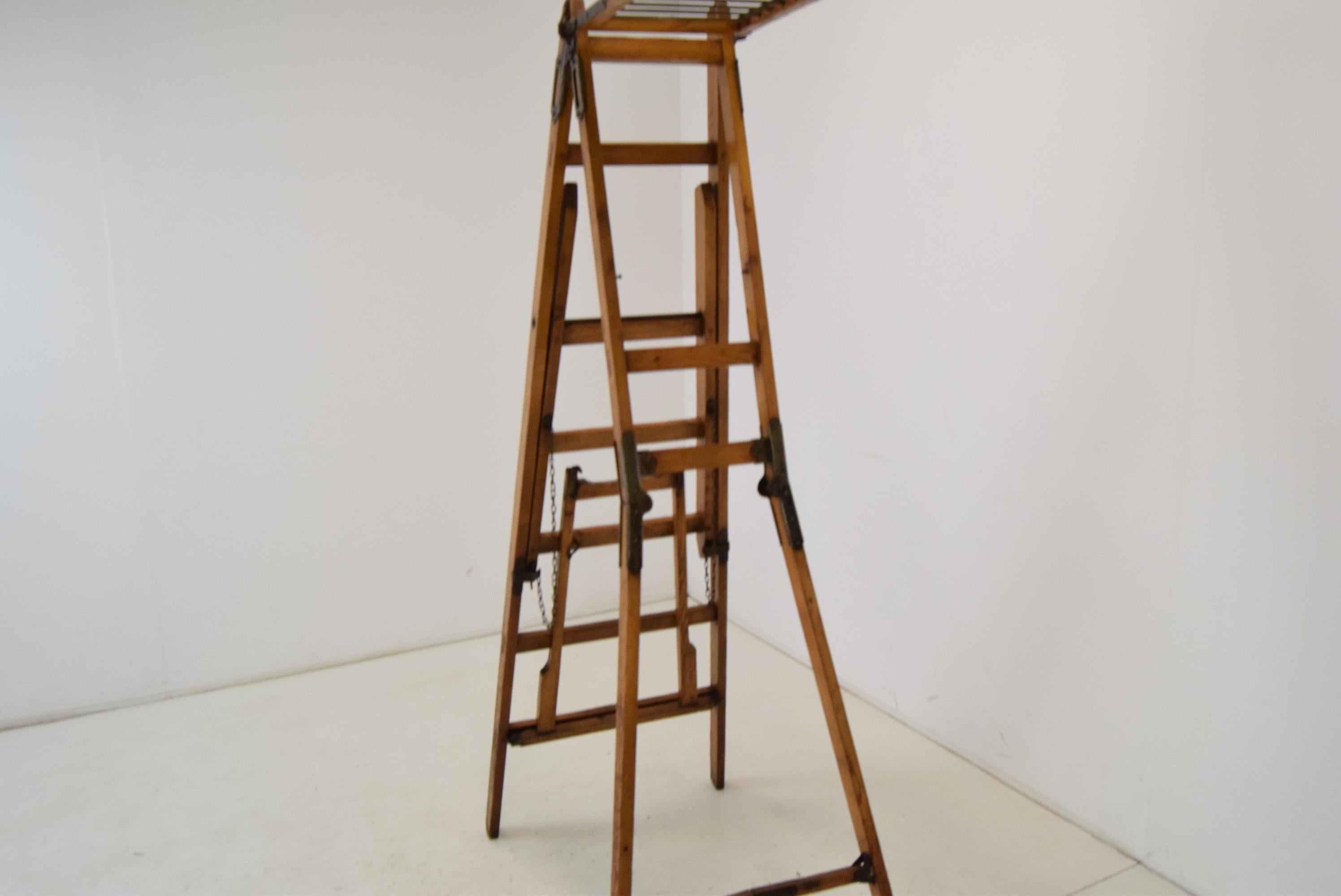 Art Deco Folding  Library Steps or Ladder, 1920's 7