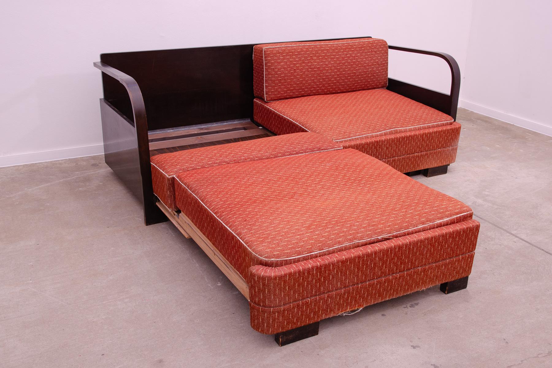 ART DECO folding sofabed, 1940´s, Czechoslovakia 9