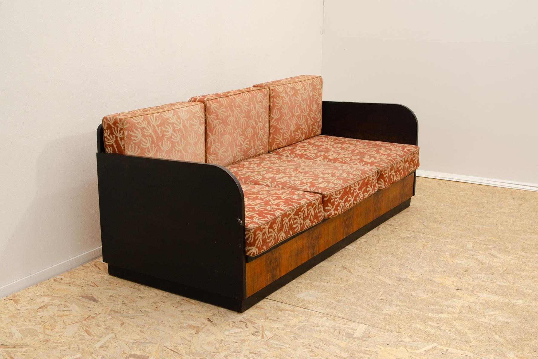 Art Deco ART DECO folding sofabed by Jindřich Halabala, 1930´s, Czechoslovakia