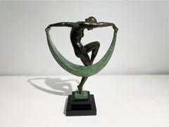 Sculpture de danseuse Art déco « Friso » de Denis pour Max Le Verrier, signée « Denis »