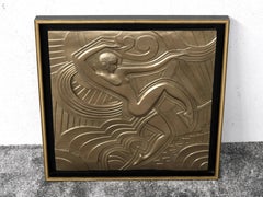 Art Deco Folies Bergère Relief La Danse after Maurice Picaud in Shadow Gap Frame