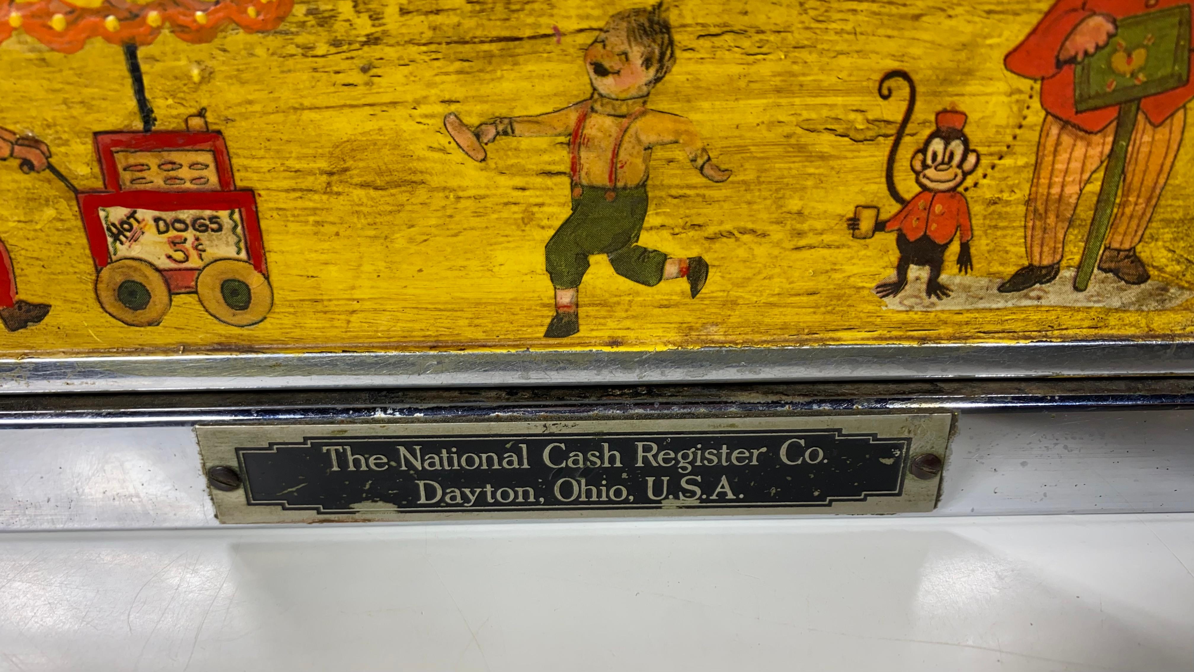  Art Deco / Folk aRT Candy Store, National Cash Register, stenciled and painted For Sale 2