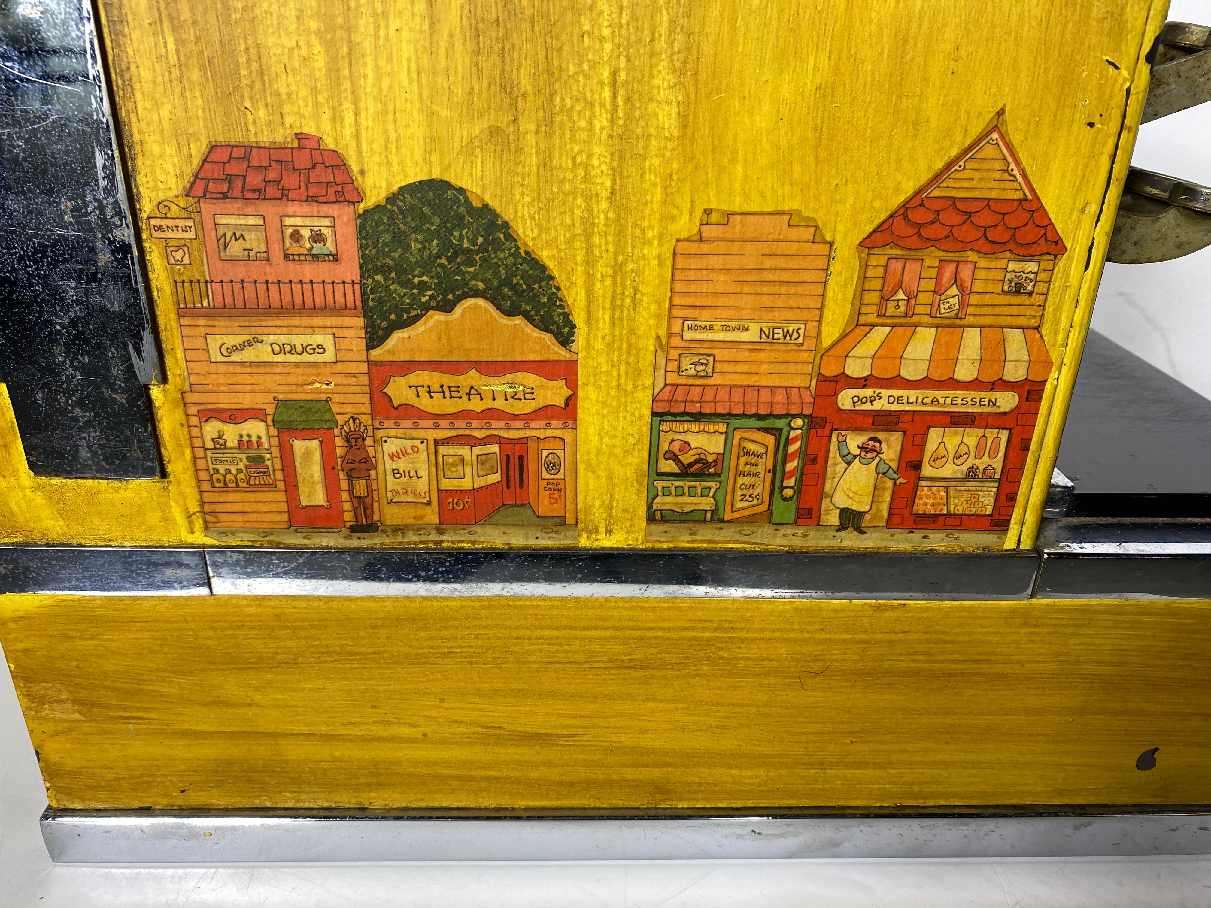 American  Art Deco / Folk aRT Candy Store, National Cash Register, stenciled and painted For Sale