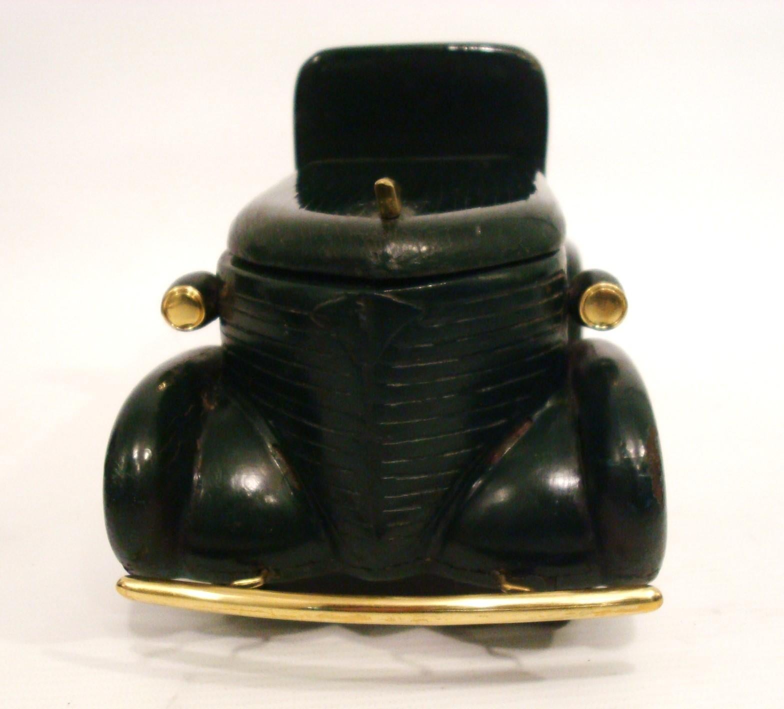 Coche Art Decó / Folk Art Tallado a Mano, EEUU Años 40 Pintado a mano en venta