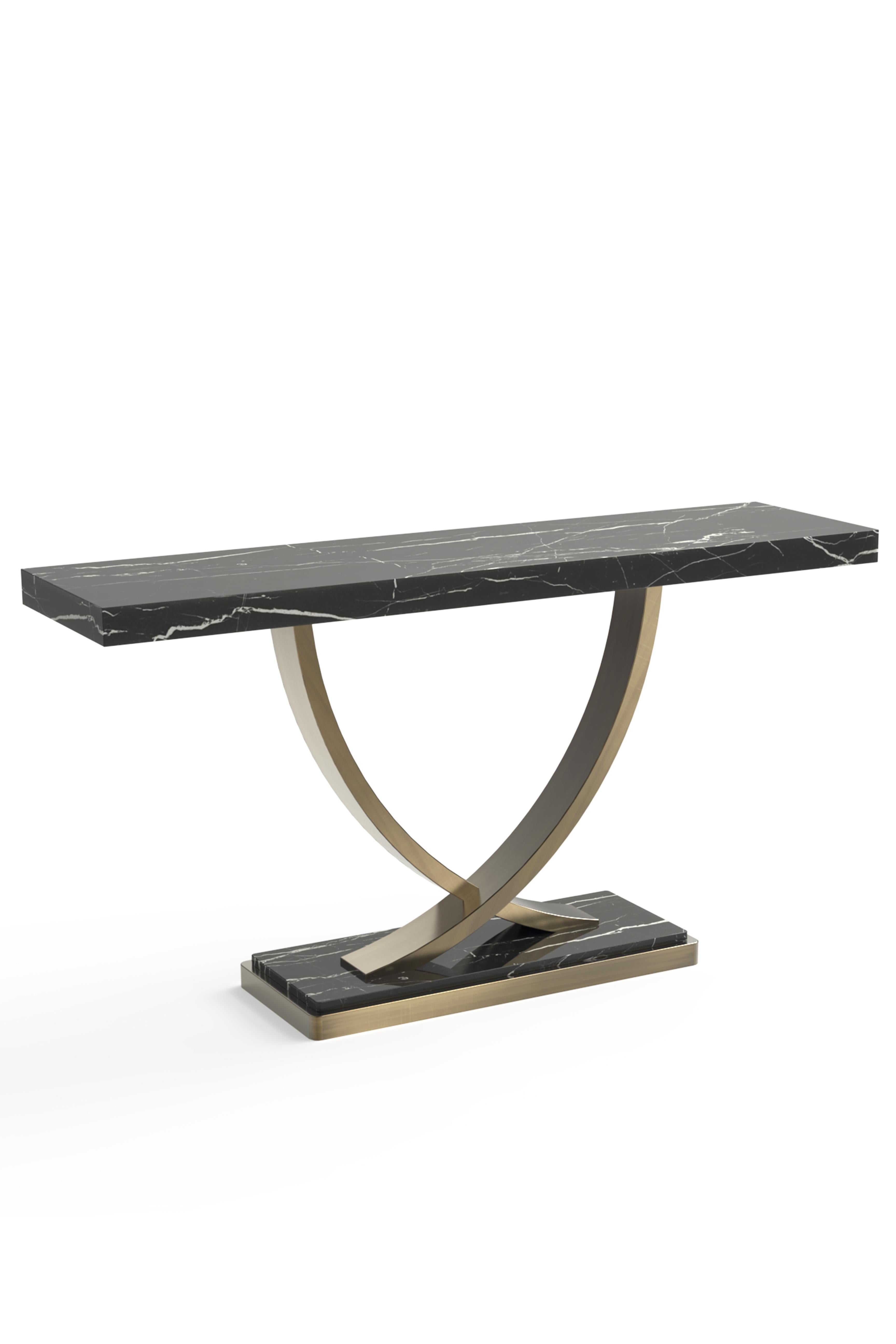 Fontaine Console, Modern Collection, Handcrafted in Portugal - Europe by GF Modern.

The Fontaine console table is named after Jean de La Fontaine, a French poet and fabulist, reflecting the Art Deco style that symbolizes the dawn of a new modern