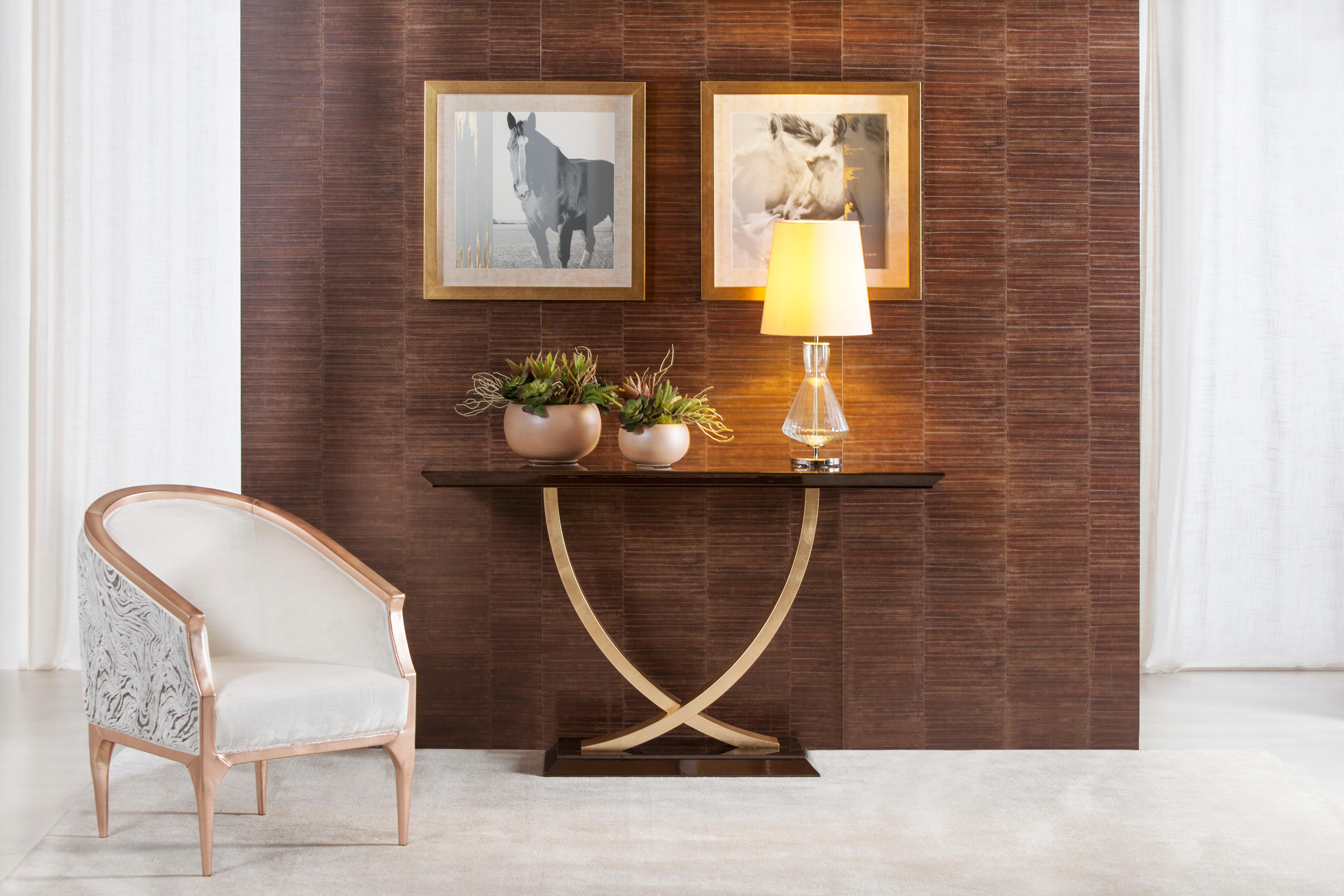 Console Fontaine, Collection S, fabriqué à la main au Portugal - Europe par GF Modern.

La table console Fontaine porte le nom de Jean de La Fontaine, poète et fabuliste français. Elle reflète le style Art déco qui symbolise l'aube d'une nouvelle