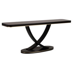 Art Deco Fontaine Console Table, Macassar Ebony, Handmade Portugal by Greenapple