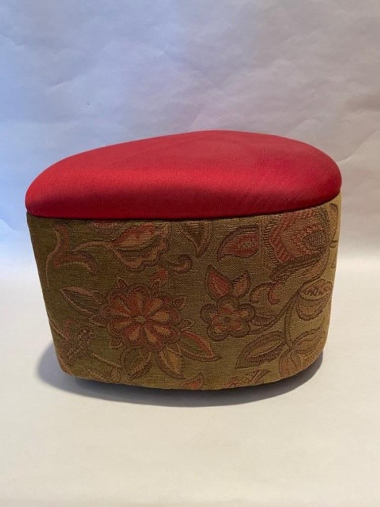 Woven Art Deco Foot Stool For Sale