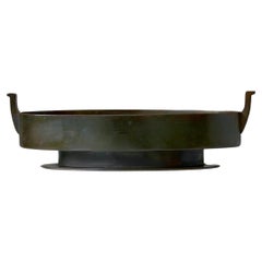 Bol ovale en bronze à pied Art déco par Grosse & Christensen, Danemark, années 1930