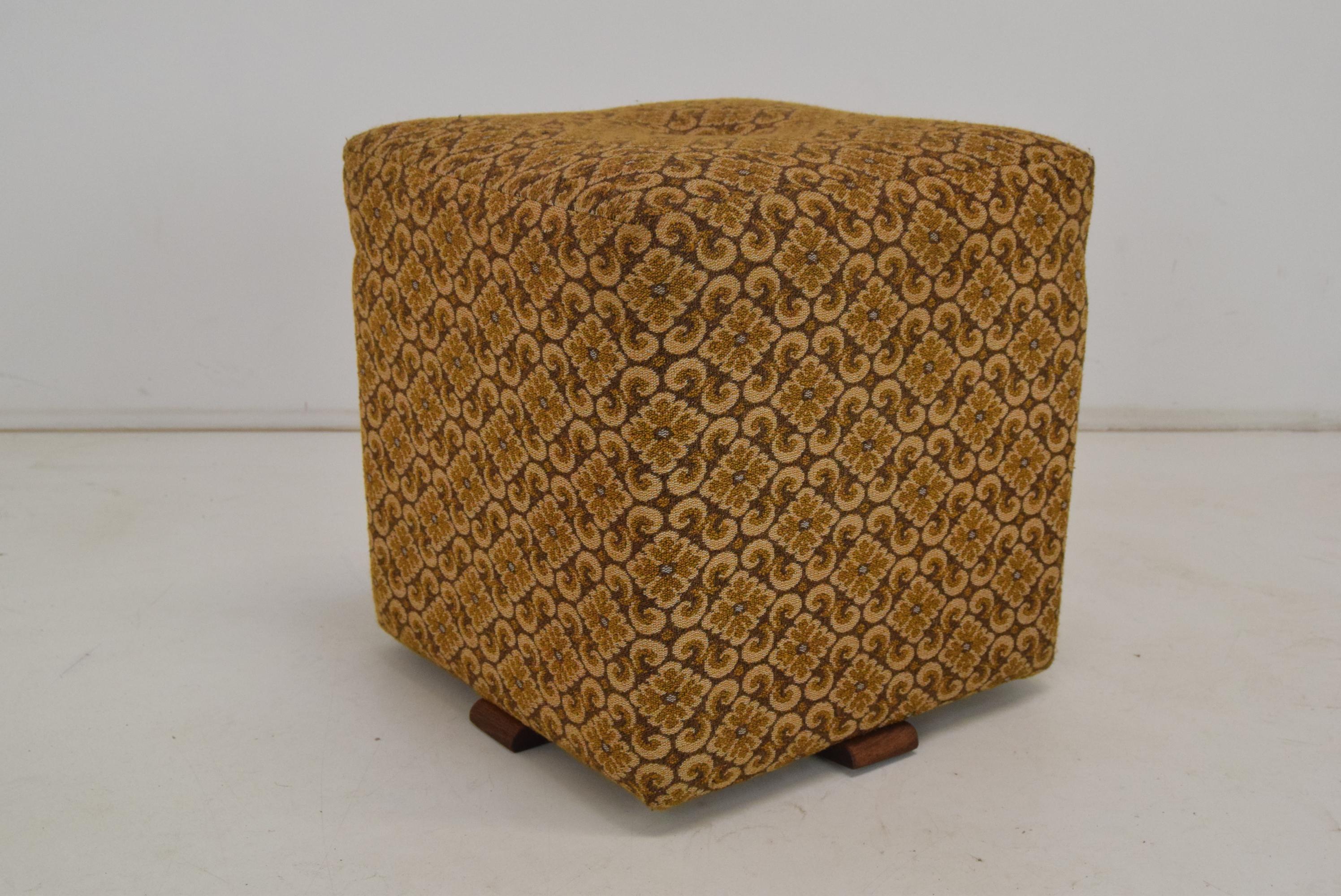 Art deco Footstool, Tabouret, or pouf, 1940's.  In Good Condition For Sale In Praha, CZ