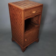 Art Deco parquetry Bedside Cabinet Cupboard 1930's