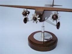 Art Deco Ford Trimotor Desk Airplane Wooden Model, ca. 1925