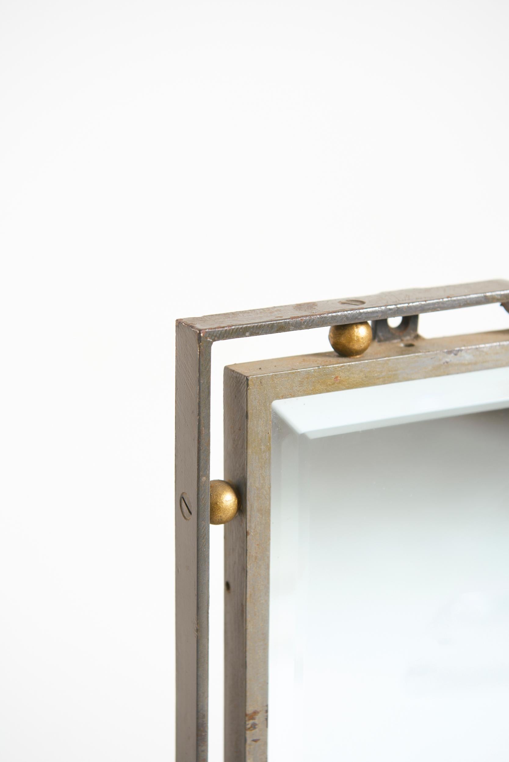 Art Deco Forged Iron Mirror In Good Condition For Sale In London, GB