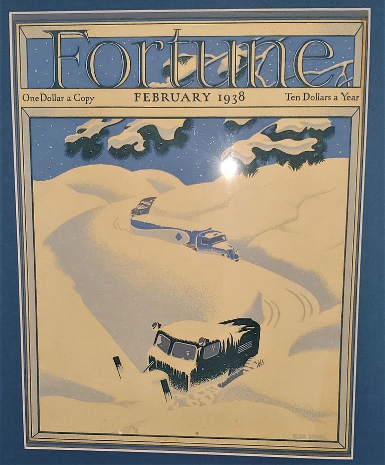 Engraved Art Deco Fortune Magazine Cover, February 1938 For Sale